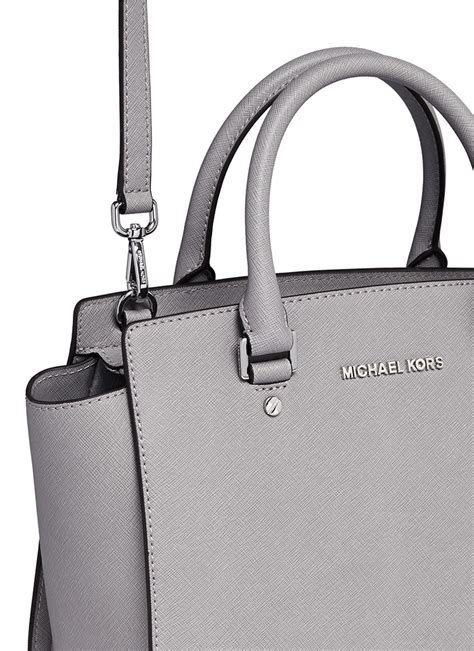 michael kors grey selma satchel|Michael Kors selma saffiano.